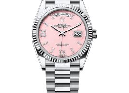Rolex Day-Date 36 128236 (2025) - Roze wijzerplaat 36mm Platina