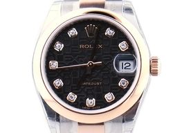 Rolex Datejust 31 178241 (2018) - Black dial 31 mm Gold/Steel case