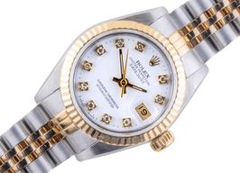 Rolex Lady-Datejust 69173 (1990) - White dial 26 mm Gold/Steel case
