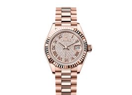 Rolex Lady-Datejust 279175 (2025) - Diamant wijzerplaat 28mm Roségoud