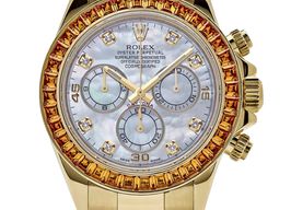 Rolex Daytona 116578SACO (Unknown (random serial)) - Pearl dial 40 mm Yellow Gold case
