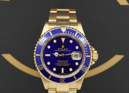 Rolex Submariner Date 16618 (2001) - Paars wijzerplaat 40mm Geelgoud