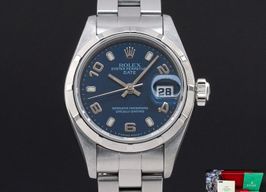 Rolex Oyster Perpetual Lady Date 69190 (1999) - Blue dial 26 mm Steel case
