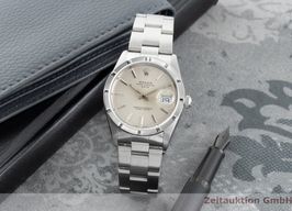 Rolex Oyster Perpetual Date 115210 (Unknown (random serial)) - Silver dial 34 mm Steel case