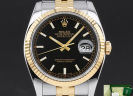 Rolex Datejust 36 116233 (2004) - Black dial 36 mm Gold/Steel case