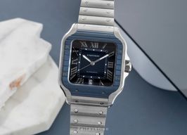 Cartier Santos WSSA0048 (Onbekend (willekeurig serienummer)) - Blauw wijzerplaat 40mm Staal