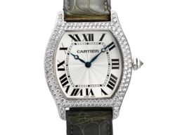 Cartier Tortue 2497 (2001) - Silver dial 35 mm White Gold case