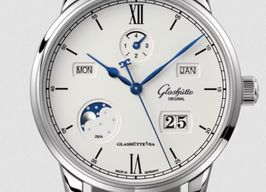 Glashütte Original Senator Excellence 1-36-02-01-02-66 (2023) - Wit wijzerplaat 42mm Staal