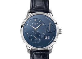 Glashütte Original PanoReserve 1-65-01-26-12-30 (2024) - Blauw wijzerplaat 40mm Staal