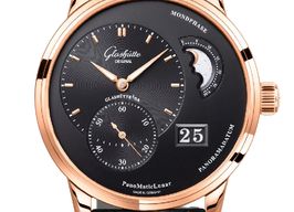 Glashütte Original PanoMaticLunar 1-90-02-49-35-61 (2024) - Black dial 40 mm Red Gold case