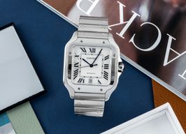 Cartier Santos WSSA0009 (Unknown (random serial)) - White dial 40 mm Steel case