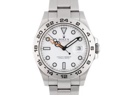 Rolex Explorer II 216570 (2017) - Wit wijzerplaat 42mm Staal