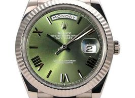 Rolex Day-Date 40 228239 (2022) - Green dial 40 mm White Gold case