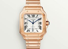 Cartier Santos WGSA0018 (Unknown (random serial)) - Silver dial 48 mm Rose Gold case