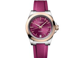 Longines Conquest L3.430.5.98.9 (2025) - Paars wijzerplaat 34mm Goud/Staal