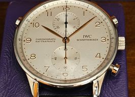 IWC Portuguese Chronograph IW3712 (2004) - Silver dial 41 mm Steel case