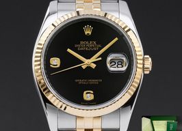 Rolex Datejust 36 116233 (2010) - Black dial 36 mm Gold/Steel case