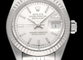 Rolex Lady-Datejust 69174 (1989) - Zilver wijzerplaat 26mm Staal