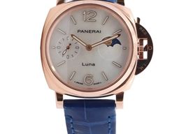 Panerai Luminor Due Luna PAM01181 (2025) - White dial 38 mm Red Gold case