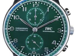 IWC Portuguese Chronograph IW371615 (2024) - Groen wijzerplaat 41mm Staal