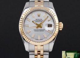 Rolex Lady-Datejust 179173 (2005) - Zilver wijzerplaat 26mm Goud/Staal