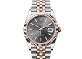 Rolex Datejust 36 126231 (Unknown (random serial)) - Grey dial 36 mm Gold/Steel case