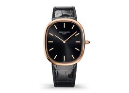 Patek Philippe Golden Ellipse 5738R-001 (2025) - Black dial 35 mm Rose Gold case