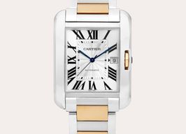 Cartier Tank Anglaise W5310006 (Unknown (random serial)) - Silver dial 36 mm Gold/Steel case