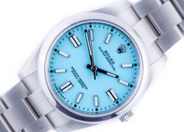 Rolex Oyster Perpetual 41 124300 (Unknown (random serial)) - Turquoise dial 41 mm Steel case