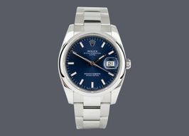 Rolex Oyster Perpetual Date 115200 (2015) - Blauw wijzerplaat 34mm Staal