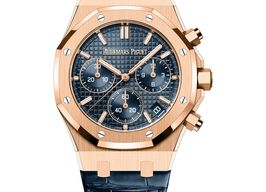 Audemars Piguet Royal Oak Chronograph 26240OR.OO.D315CR.02 (2025) - Blue dial 41 mm Rose Gold case