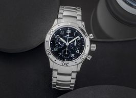 Breguet Type XX - XXI - XXII 3800 / ST 92 S W 9 (Unknown (random serial)) - Black dial 39 mm Steel case