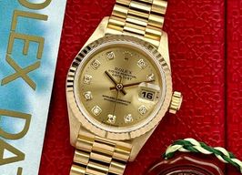 Rolex Lady-Datejust 69178 (1996) - Goud wijzerplaat 26mm Geelgoud