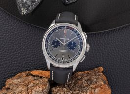 Breitling Premier AB0118221B1X1 (2022) - Grijs wijzerplaat 42mm Staal