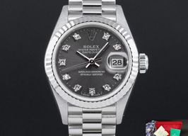 Rolex Lady-Datejust 69179 (1988) - Grey dial 26 mm White Gold case