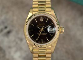 Rolex Lady-Datejust 69178 (1984) - Bruin wijzerplaat 26mm Geelgoud