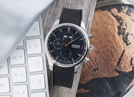 Union Glashütte Belisar Chronograph D009.425.17.057.01 (2020) - Black dial 45 mm Steel case