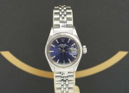 Rolex Oyster Perpetual Lady Date 6919 (1972) - Blauw wijzerplaat 26mm Staal