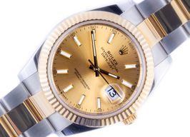 Rolex Datejust 41 126333 (2022) - Champagne wijzerplaat 41mm Goud/Staal