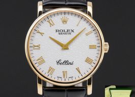 Rolex Cellini Time 5115 (2007) - Silver dial 32 mm Yellow Gold case