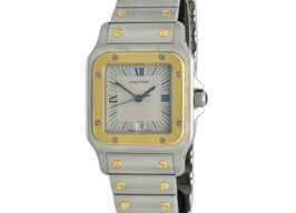 Cartier Santos Galbée 187901 (1992) - White dial 29 mm Gold/Steel case
