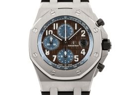 Audemars Piguet Royal Oak Offshore Chronograph 26470ST.OO.A099CR.01 (Onbekend (willekeurig serienummer)) - Bruin wijzerplaat 42mm Staal