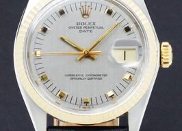 Rolex Oyster Perpetual Date 1505 (1970) - Grey dial 34 mm Gold/Steel case