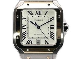 Cartier Santos W2SA0009 (2024) - Silver dial 40 mm Gold/Steel case