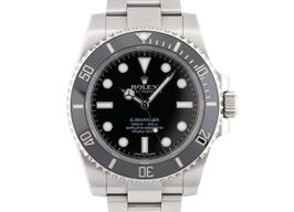 Rolex Submariner No Date 114060 (2017) - Zwart wijzerplaat 40mm Staal