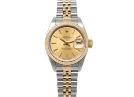 Rolex Lady-Datejust 69173 (Unknown (random serial)) - Champagne dial 26 mm Gold/Steel case