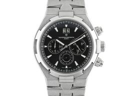 Vacheron Constantin Overseas Chronograph 49150/B01A-9097 (Onbekend (willekeurig serienummer)) - Zwart wijzerplaat 43mm Staal