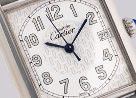 Cartier Tank 2414 (1990) - Wit wijzerplaat 26mm Zilver