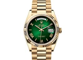 Rolex Day-Date 36 128238-0118 (2024) - Green dial 36 mm Yellow Gold case