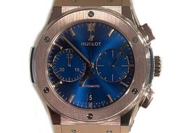 Hublot Classic Fusion Chronograph 521.OX.7180.RX (2024) - Blauw wijzerplaat 45mm Roségoud